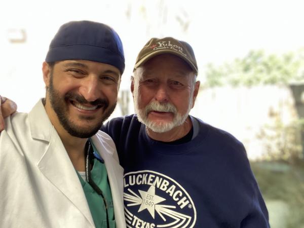 Dr. Akin with Patient