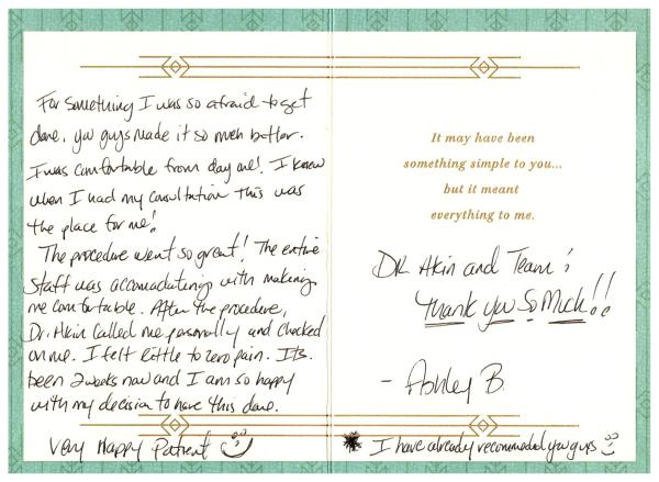Thank You Card from Ashley